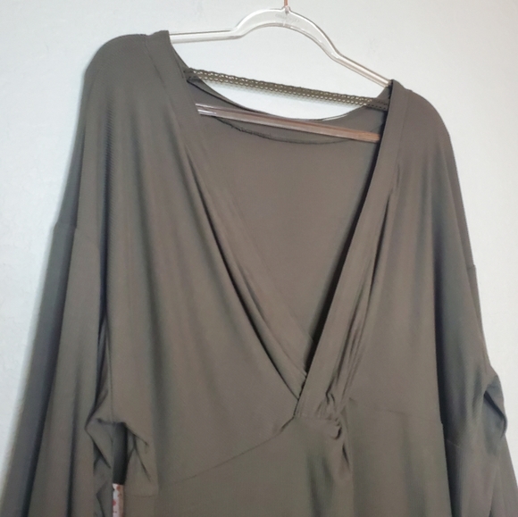 NWT FREE PEOPLE | Shimmy Shake Top Army Green - Picture 6 of 8